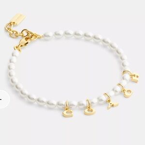 COACH Charms Pearl Bracelet NWT